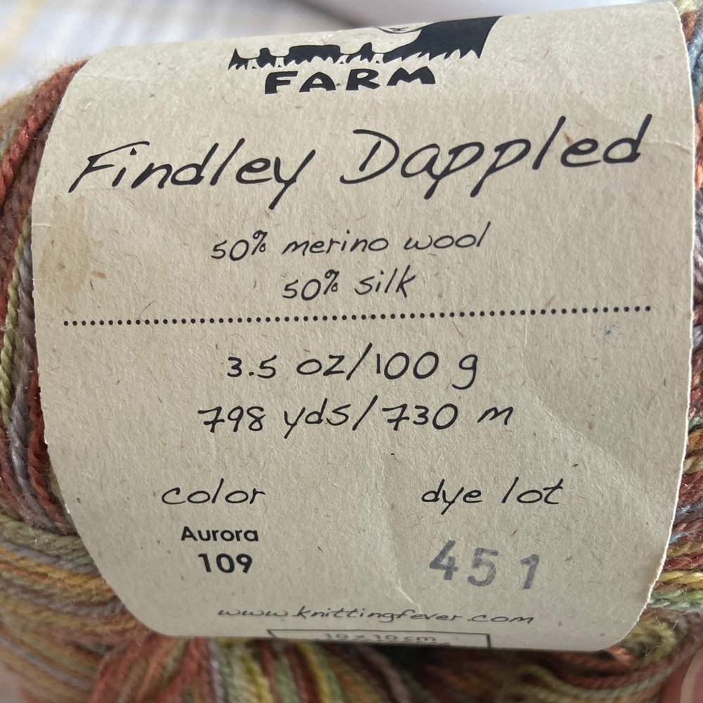 JUNIPER MOON FARM Findley Dappled Yarn - Multicolor merino/silk - Picture 4 of 7
